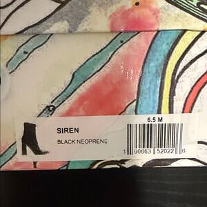 Jeffrey Campbell Black Neoprene Heeled Boots